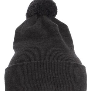 Pom-Pom Cuffed Knit Beanie