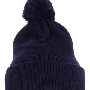 Pom-Pom Cuffed Knit Beanie