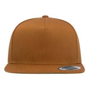Five-Panel Cotton Twill Snapback Cap