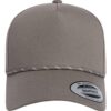 Retro Cotton Blend Five-Panel Rope Cap