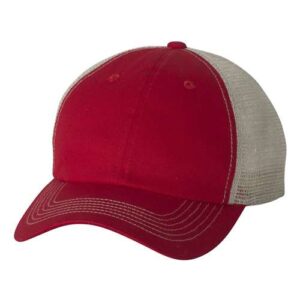 Contrast-Stitch Mesh-Back Cap