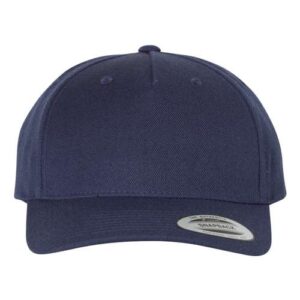 Premium Five-Panel Curved Bill Snapback Cap