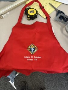 Red shirt embroidered for Knights of Columbus Council 7718